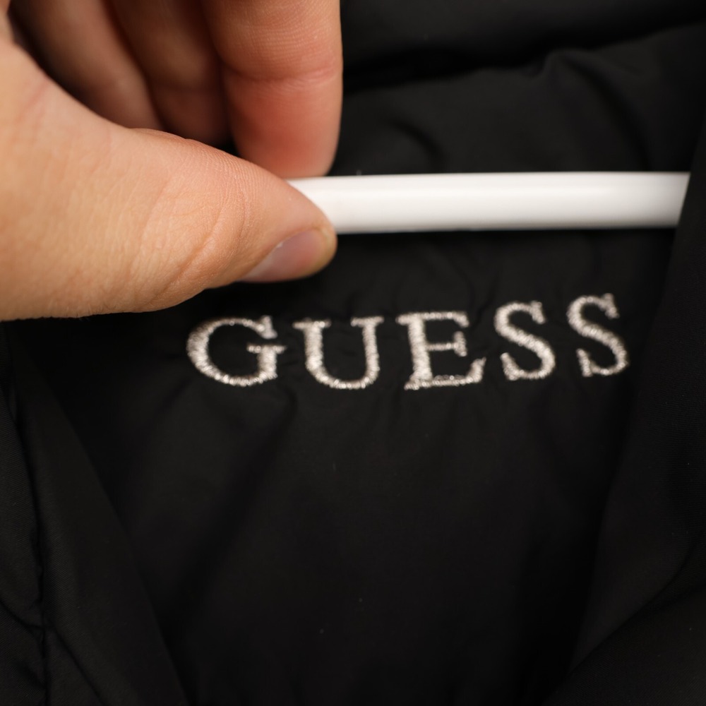 Guess Puffer Jacket Women Black Small - Picture 3 of 10
